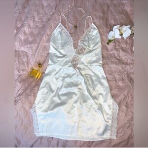 Elegant Lace Satin Slip Dress